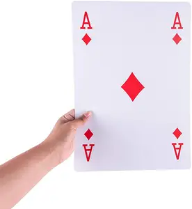 Kartu permainan ukuran jumbo kustom kualitas tinggi grosir kartu permainan bening dengan kotak dek kartu permainan