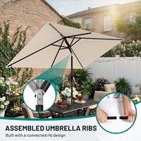 Tente de fête pour 5 à 8 personnes, lumières solaires, imperméable, durable, écologique, portable, utilisable en toutes saisons, tissu Oxford, tiges en alliage d'aluminium