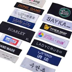 New Product Sewn-In Washing Clothing Tags Factory Custom Logo Design Luxury Woven Clothing Labels