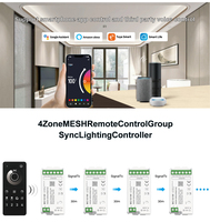 Controlador de Tira LED Inteligente MC10X Tuya WiFi Zigbee RGBCCT RGB, Dimmer, DC12-24V 15A Máx., Compatible con Alexa y Google Home