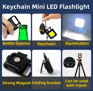 Super Bright COB LED <b>Work</b> <b>Light</b> USB Rechargeable Portable Floodlight with Magnetic Base & Bottle Opener Hook Waterproof Multi-fu - Product Image 4