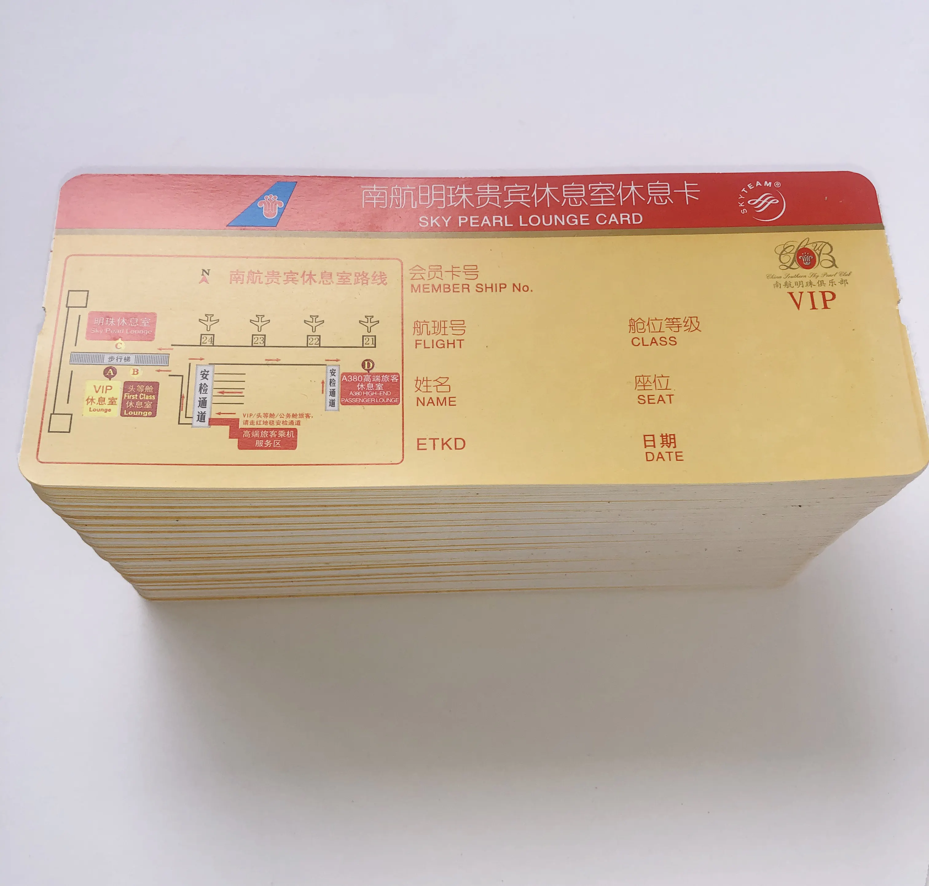 Buchung billiger Flugtickets Airline Thermopapier Bordkarte Air Craft Tickets