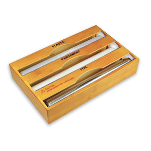 Accueil cuisine et table <span class=keywords><strong>organisateur</strong></span> <span class=keywords><strong>de</strong></span> rangement <span class=keywords><strong>de</strong></span> papier aluminium 3 en 1 distributeur <span class=keywords><strong>de</strong></span> papier aluminium et plastique bambou 3 Film alimentaire avec Cutter - Product Image 3