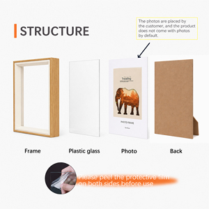 <span class=keywords><strong>Cadre</strong></span> <span class=keywords><strong>photo</strong></span> MDF bicolore vertical de bureau 4x6 5x7 6x8 8x10 – Décoration artistique simple et élégante pour la maison, cadeau, à poser sur table - Product Image 4