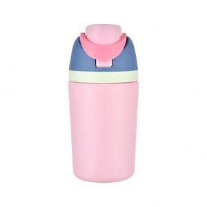 Botella de Agua Deportiva Infantil de 12 oz, Termo Ecológico de Acero Inoxidable 304 de Doble Pared, Vaso para Frutas con Pajita de Succión - Product Image 3
