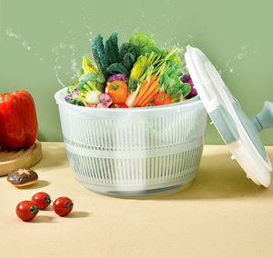 Escurridor <span class=keywords><strong>de</strong></span> Verduras y Frutas <span class=keywords><strong>de</strong></span> Plástico para el Hogar, Secador Giratorio Ecológico Manual, Lavador Creativo <span class=keywords><strong>de</strong></span> Ensaladas para Cocina - Product Image 5