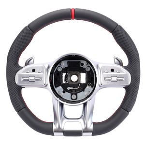 Volante Deportivo <span class=keywords><strong>de</strong></span> Lujo con Base Plana para <span class=keywords><strong>Mercedes</strong></span> Benz GLA GLE53 W213 W203 W222 W176 X164 GLC X253 - Product Image 1