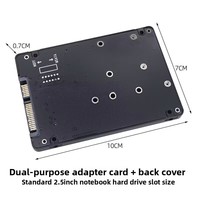 Boîtier de disque dur externe M2 SSD vers SATA3, carte adaptateur double usage NGFF MSATA deux-en-un