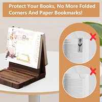 Support de lecture personnalisé pour lit, avec porte-gobelet, porte-lunettes et porte-stylo, présentoir pour la lecture au lit, supports de livres en bois pour café