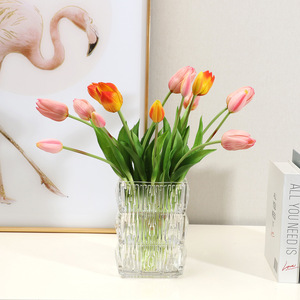 Bunga Tulip Artifisial Grosir Kelas Atas, Dekorasi Meja Ruang Tamu Rumah, <span class=keywords><strong>Bonsai</strong></span> Bunga Berbentuk Timbul - Product Image 2