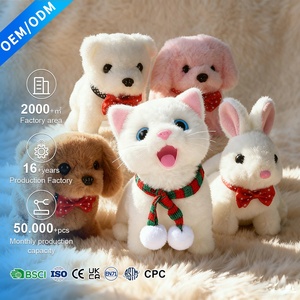 Giocattolo Interattivo Elettronico per Bambini: Cane/Gatto di Peluche Camminante con Modulo Audio Registrabile Personalizzabile e Musica LED - Product Image 1