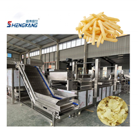 Sk Volautomatische Frietproductielijn Nieuwe Halfgefrituurde Frietmachine Voor Fruit Maïsgroenten Noten