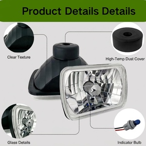 Faro Halógeno Semisellado <span class=keywords><strong>de</strong></span> 7x6 Pulgadas H6054, Faro Cuadrado H4 para Jeep XJ YJ, Ford E-Series, Toyota Hilux, Camioneta Clásica - Product Image 6