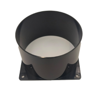 RUIBOYOU Loquet moderne noir en plastique ABS, à montage facile, pour raccordement carré à rond de conduits d'air de systèmes CVC