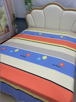 Ensemble de draps de lit modernes en polyester, tissu grossier tissé, pour appartement et chambre d'amis