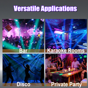 Avastron 150W Projecteur de Scène Mobile à 3 Têtes 12*10W LED RGBW 4-en-1 avec Effets Beam, Laser, Strobe, Wash, Gobo, DMX512 et Contrôle Sonore - Product Image 4