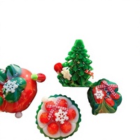 2025 Jouet anti-stress en caoutchouc transfrontalier de Noël, motifs Père Noël, sapin, bonhomme de neige, pour tous les âges, design esthétique, tendance internet