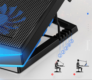 <span class=keywords><strong>Refroidisseur</strong></span> de <span class=keywords><strong>portable</strong></span> gaming en gros à 5 ventilateurs, double vitesse réglable, base de refroidissement pour ordinateur <span class=keywords><strong>portable</strong></span>, support style RGB pour <span class=keywords><strong>19</strong></span> <span class=keywords><strong>pouces</strong></span> - Product Image 6