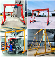 Model Terlaris Crane Gantry Mini Baja Karbon dengan Ketinggian yang Dapat Disesuaikan 1t/2t/3t Mobile 3m Maksimum untuk Memindahkan Kargo di Pabrik Garansi 1 Tahun