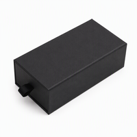Produttore privato di scatole regalo personalizzate con logo, in cartone nero scorrevole, per collane di lusso, confezioni regalo per gioielli.