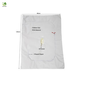 Attrezzatura per la sepoltura del bambino borsa per il corpo del cadavere del bambino con tasca identificativa con cerniera PEVA bianca per cadaveri - Product Image 2