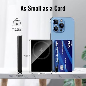 แบตสำรองแม่เหล็กแบบปรับแต่งได้ 5000mAh 10000mAh พร้อมที่ชาร์จไร้สาย 15W รองรับ PD20W ชาร์จเร็ว ดีไซน์บางเฉียบ หน้าจอ LED เทคโนโลยี GaN สำหรับ <span class=keywords><strong>iPhone</strong></span> 15 Pro Max - Product Image 4