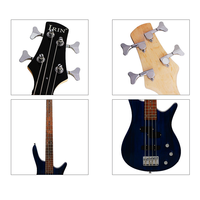 Guitare basse électrique Jello IR-TB0081 à micros actifs, 4 cordes, instrument en palissandre avec un son de basse magnifique