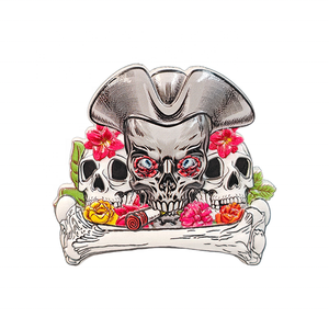 Imán de Resina para Refrigerador con Calavera Pirata, Recuerdo 3D de Jolly <span class=keywords><strong>Roger</strong></span> con Timón de Barco, Adhesivo para Refrigerador de Estilo Gótico - Product Image 6