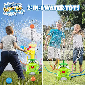 Jouets aquatiques 2-en-1 : Kits de pulvérisation grenouille avec jeu de <span class=keywords><strong>capture</strong></span> de balles et pulvérisation rotative – Jouets d'été pour jeux aquatiques en extérieur - Product Image 2