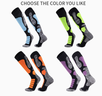 Chaussettes de ski et de randonnée personnalisables en mélange de laine mérinos, absorbant la transpiration, rembourrées, haute performance par temps froid