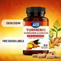 Kapsul Kunyit Jahe & Lada Hitam OEM/ODM untuk Perlindungan Antioksidan, Dukungan Imunitas, Suplemen Herbal Alami Vegan untuk Dewasa