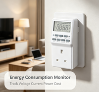 Moniteur de consommation d'énergie BNQ 50 E85J UK 240V 13A, compteur de puissance, mesure de la tension, du courant, des watts, du KWH, du coût, grand écran LCD