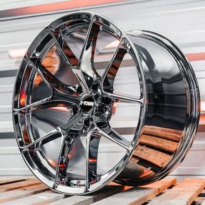 Rines Forjados <span class=keywords><strong>de</strong></span> Aleación Cóncavos Profundos Cromados <span class=keywords><strong>de</strong></span> 18 19 20 21 22 24 5x120 5x114.3 5x112 5x100 para BMW M3 M4 Tesla Mustang - Product Image 1