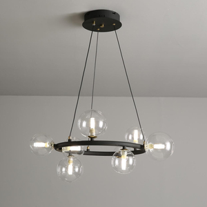 Đèn Chùm Tròn Hiện Đại Kiểu Bắc Âu, Đèn Thủy Tinh Mờ Hình Quả Cầu Đèn Chùm Tròn Bằng Thủy Tinh Hình Tròn Hiện Đại - Product Image 6