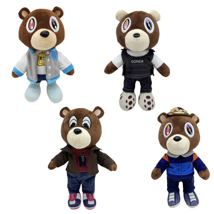 AlloFuu Peluche Orso Kanye West 28 Cm | Morbido Giocattolo Per Bambini E Fan | Regalo Divertente