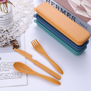 Pp du lịch di động Bộ đồ ăn lưu trữ hộp trường hợp thực phẩm cấp đồ ăn nhà bếp muỗng nĩa hộp cho Kid trường thiết lập dao kéo - Product Image 4