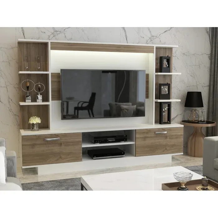 DECOHOME Soporte de TV de madera Muebles de dormitorio Unidades de Tv Gabinete moderno Muebles para el hogar