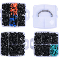 Bestseller transfrontalier : Kit d'accessoires de fixation pour voiture en boîte de 635 pièces et kit de clips pour garde-boue et panneaux de porte de 680 pièces, fabriqué en Chine