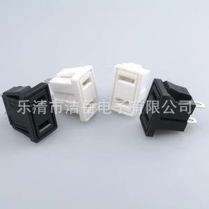 Prise murale industrielle AC-09, 2 broches, type carte, sans mise à la terre, pour audio-vidéo, plastique, 125V - Product Image 2