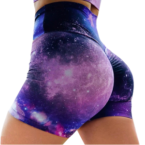Shorts Deportivos para Mujer al por Mayor, con Estampado Tie-Dye, Efecto Scrunch, Elásticos, de Secado Rápido, para <span class=keywords><strong>Gimnasio</strong></span>, Fitness, Running, Yoga - Product Image 1