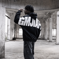 Sweat à capuche Y2K Streetwear personnalisé avec logo imprimé, pour homme, en coton épais de haute qualité, coupe oversize et courte