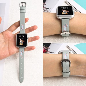 Cinturino in Pelle Forwelleny con Stampa Personalizzata Motivo Cane Bassotto per <span class=keywords><strong>Apple</strong></span> Watch Serie <span class=keywords><strong>11</strong></span> 10 e Huawei Fit4 Portatile - Product Image 3