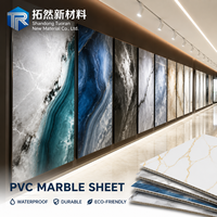 Panneau mural en PVC de qualité commerciale, ignifuge, anti-UV, imitation marbre, 3 mm, étanche, alternative au marbre pour le revêtement des halls d'hôtel