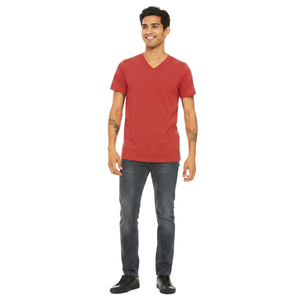 Camiseta Personalizada con Diseño de Cuello en V y Manga Corta para Hombre, Camiseta Gráfica Informal para Hombre - Product Image 1