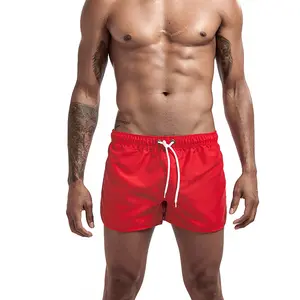 High-end Custom Quick Dry Swim Shorts Trunks Swim Brief Mens Red Board Shorts