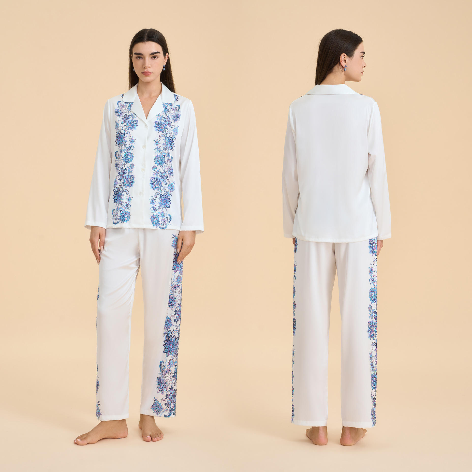 Retroactive Blue Woven Fruit