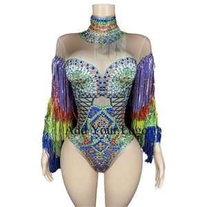 ชุดเดรสสำหรับไนท์คลับลายเพชรชุดเดรสสี2024การแสดงกายกรรมชุดเดรสพร้อมประกายสีสันสดใส - Product Image 5