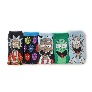 卸売 高品質 スパンデックス/ポリエステル/コットン製 漫画柄 薄手 面白い クルー丈 メンズ ドレスソックス カラフル シェフ/泥棒/女の子/犬柄 ノベルティソックス - Product Image 5