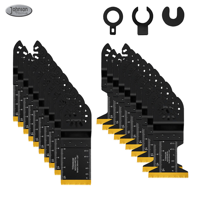 Titanium Coated Oscillating Multi Tool Blade Set Custom OEM for Wood Plastic Metal Cutting