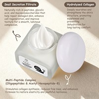 Crème de mucine d'escargot noir coréen fermentée, complexe de collagène liftant pour réparer les peaux fragiles, hydrater en profondeur, améliorer l'éclat et la fermeté du visage